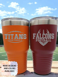 Football School Mascot - Engraved Polar Camel Tumbler or Water Bottle