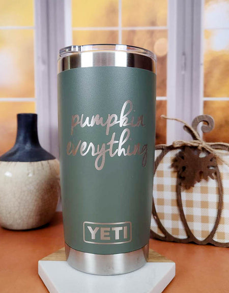 Pumpkin Everything Engraved YETI Tumbler