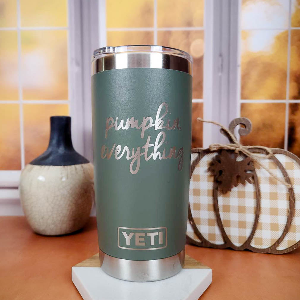 Pumpkin Everything Engraved YETI Tumbler