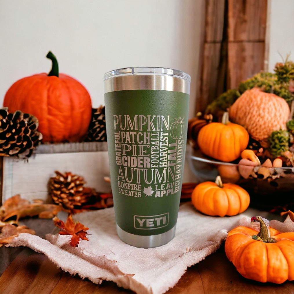 Fall Engraved YETI Tumbler