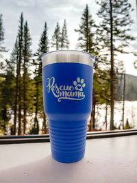 Rescue Mama Engraved 30oz Blue Tumbler by Sunny Box