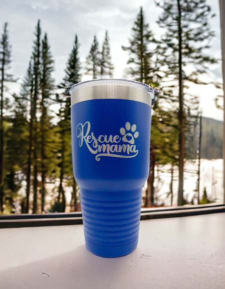 Rescue Mama Engraved 30oz Blue Tumbler by Sunny Box