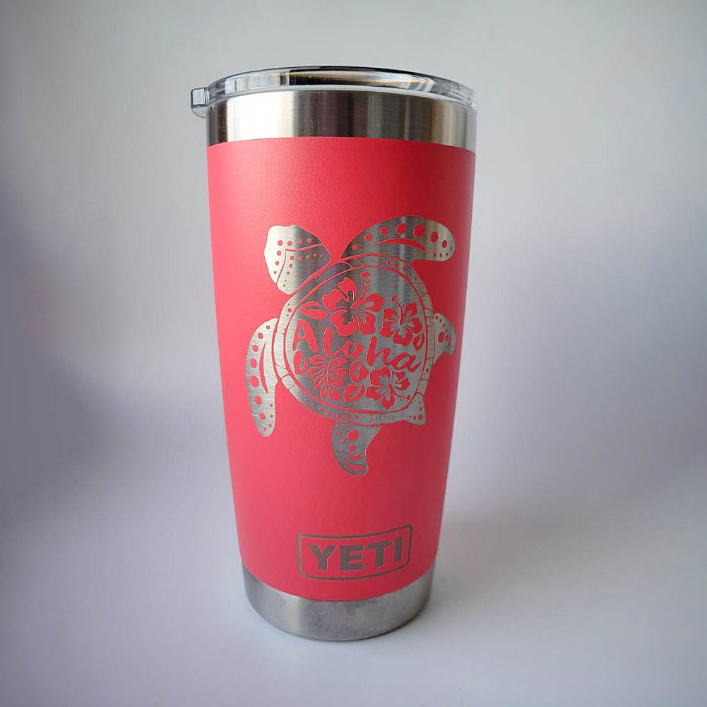Sea Turtle Aloha Mandala - Engraved YETI Tumbler