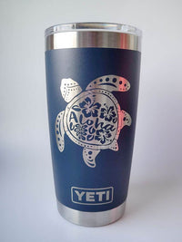 Sea Turtle Aloha Mandala - Engraved YETI Tumbler