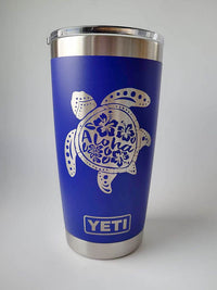 Sea Turtle Aloha Mandala - Engraved YETI Tumbler