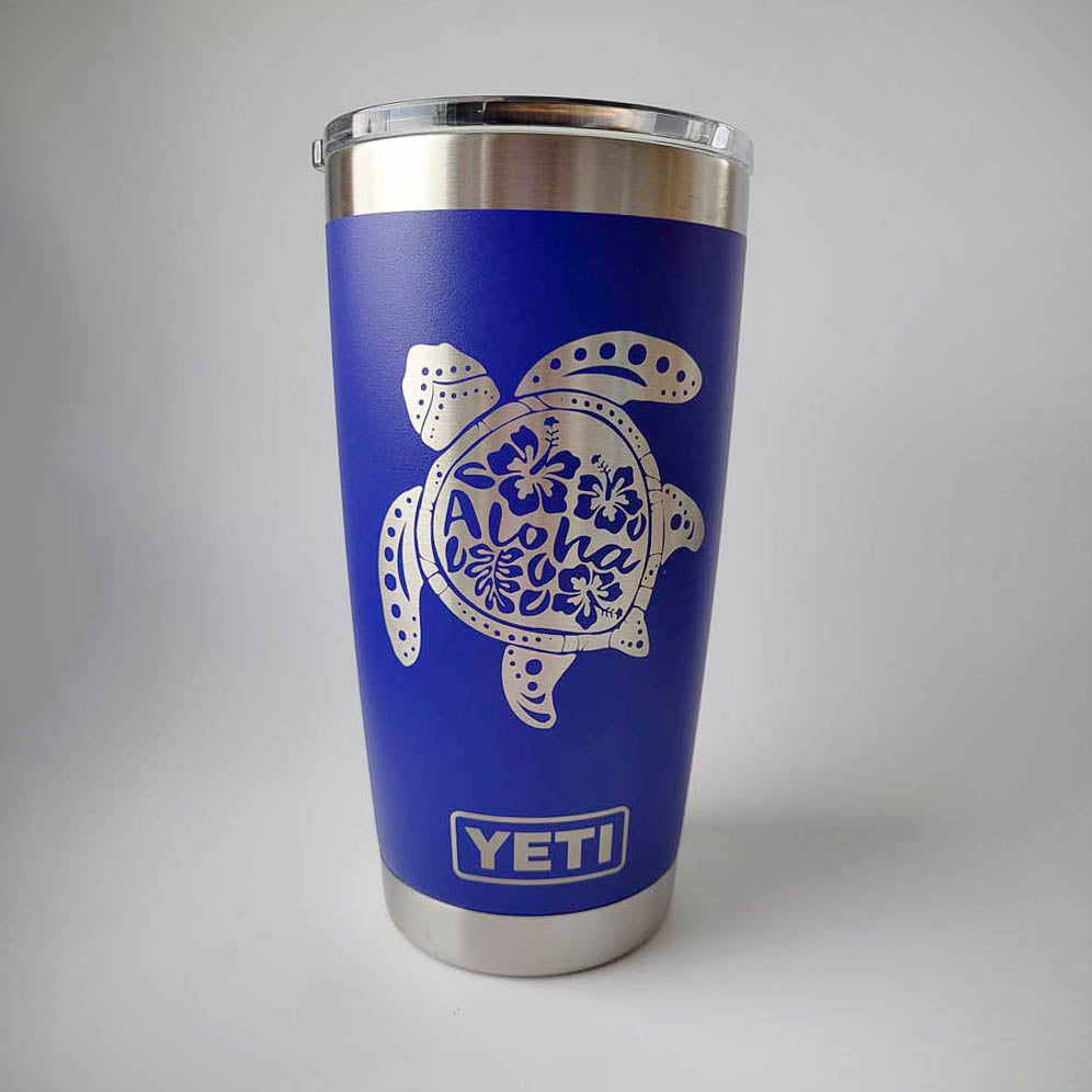 Sea Turtle Aloha Mandala - Engraved YETI Tumbler
