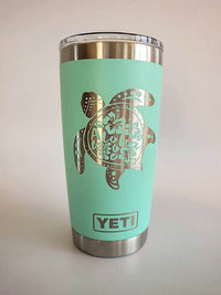 Sea Turtle Aloha Mandala - Engraved YETI Tumbler