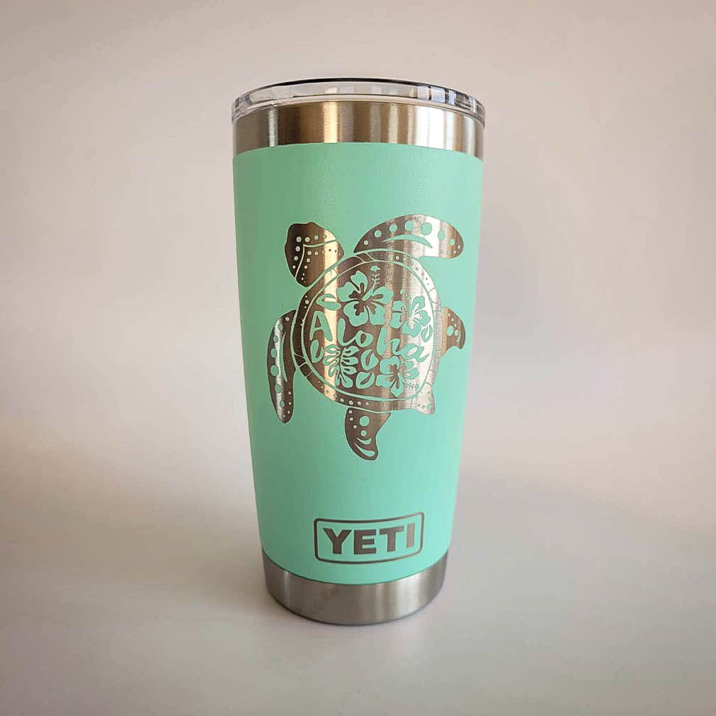 Sea Turtle Aloha Mandala - Engraved YETI Tumbler