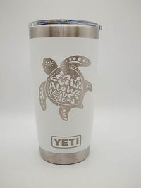 Sea Turtle Aloha Mandala - Engraved YETI Tumbler