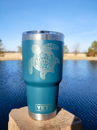 Sea Turtle Aloha Mandala - Engraved YETI Tumbler