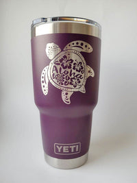 Sea Turtle Aloha Mandala - Engraved YETI Tumbler