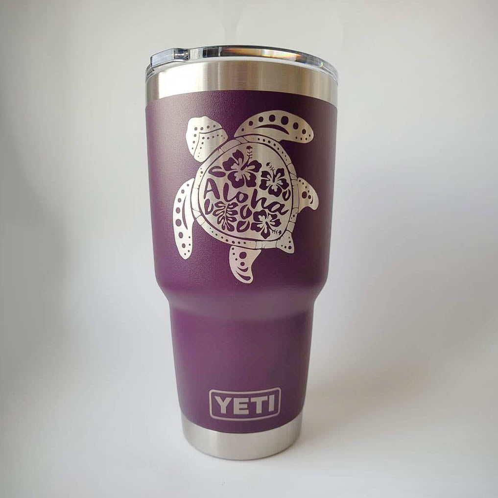 Sea Turtle Aloha Mandala - Engraved YETI Tumbler