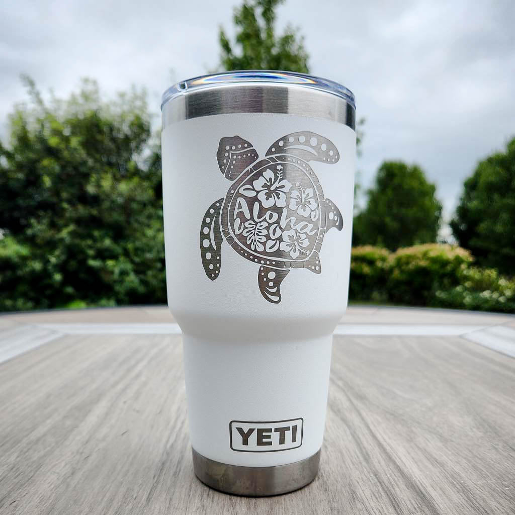 Sea Turtle Aloha Mandala - Engraved YETI Tumbler