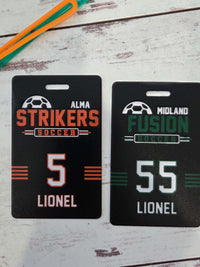 Soccer Team Sports Bag Tag