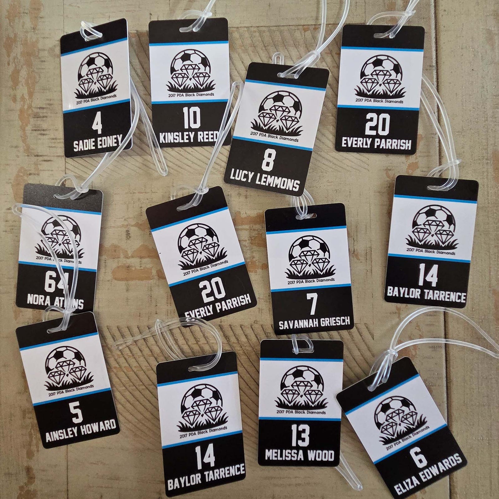 Team Logo Bag Tag - Custom Sports Bag Tag With Durable Strap