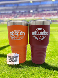 Soccer School Mascot - Engraved Polar Camel Tumbler or Water Bottle