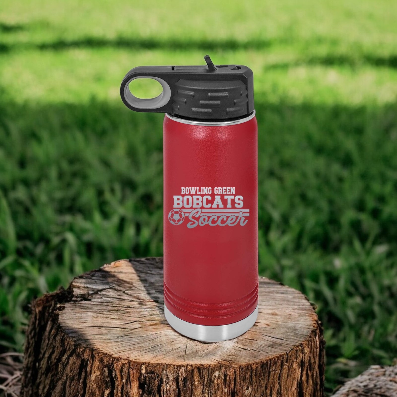 Soccer School Master Engraved Polar Camel Water Bottle by Sunny Box