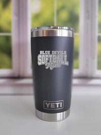 Softball School Mascot - Engraved YETI Tumbler