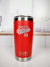 Softball School Mascot - Engraved YETI Tumbler