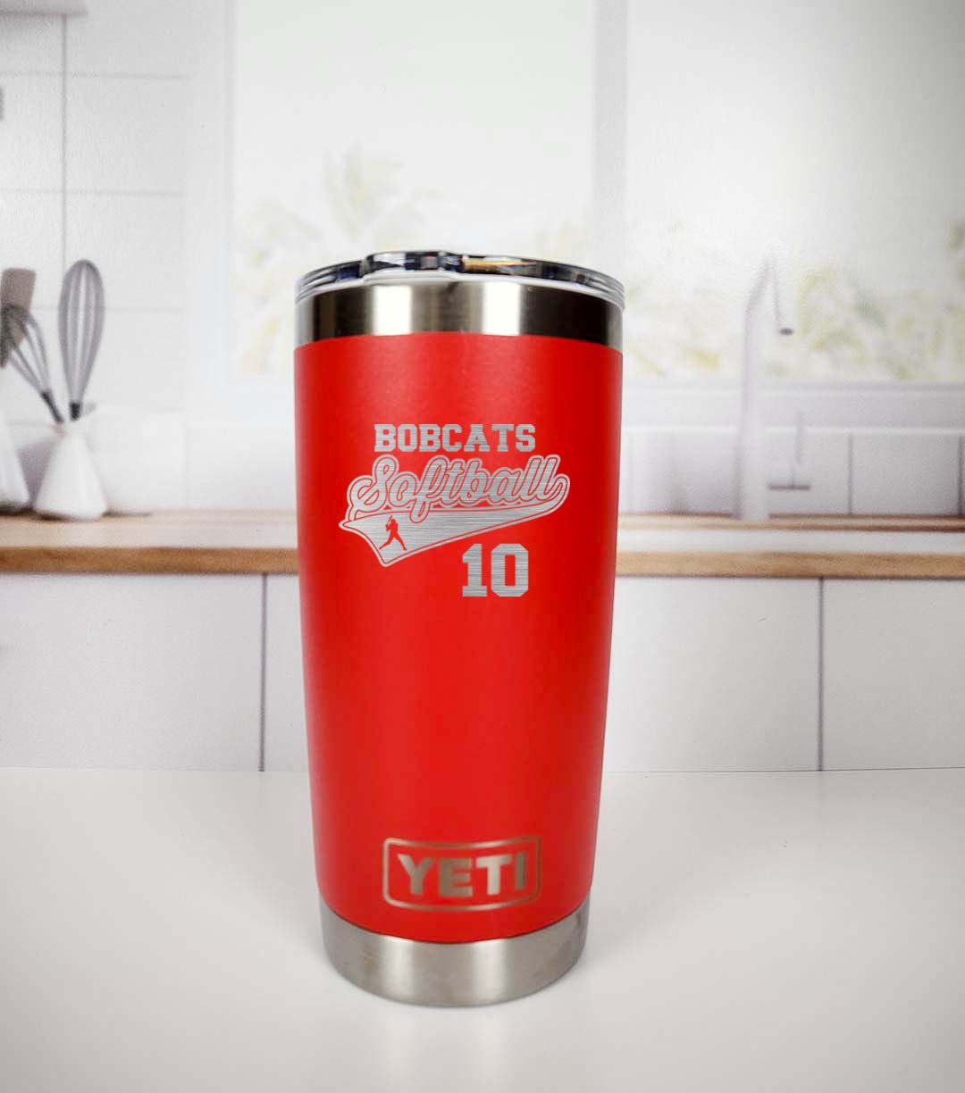 Softball School Mascot - Engraved YETI Tumbler