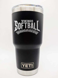 Softball School Mascot - Engraved YETI Tumbler