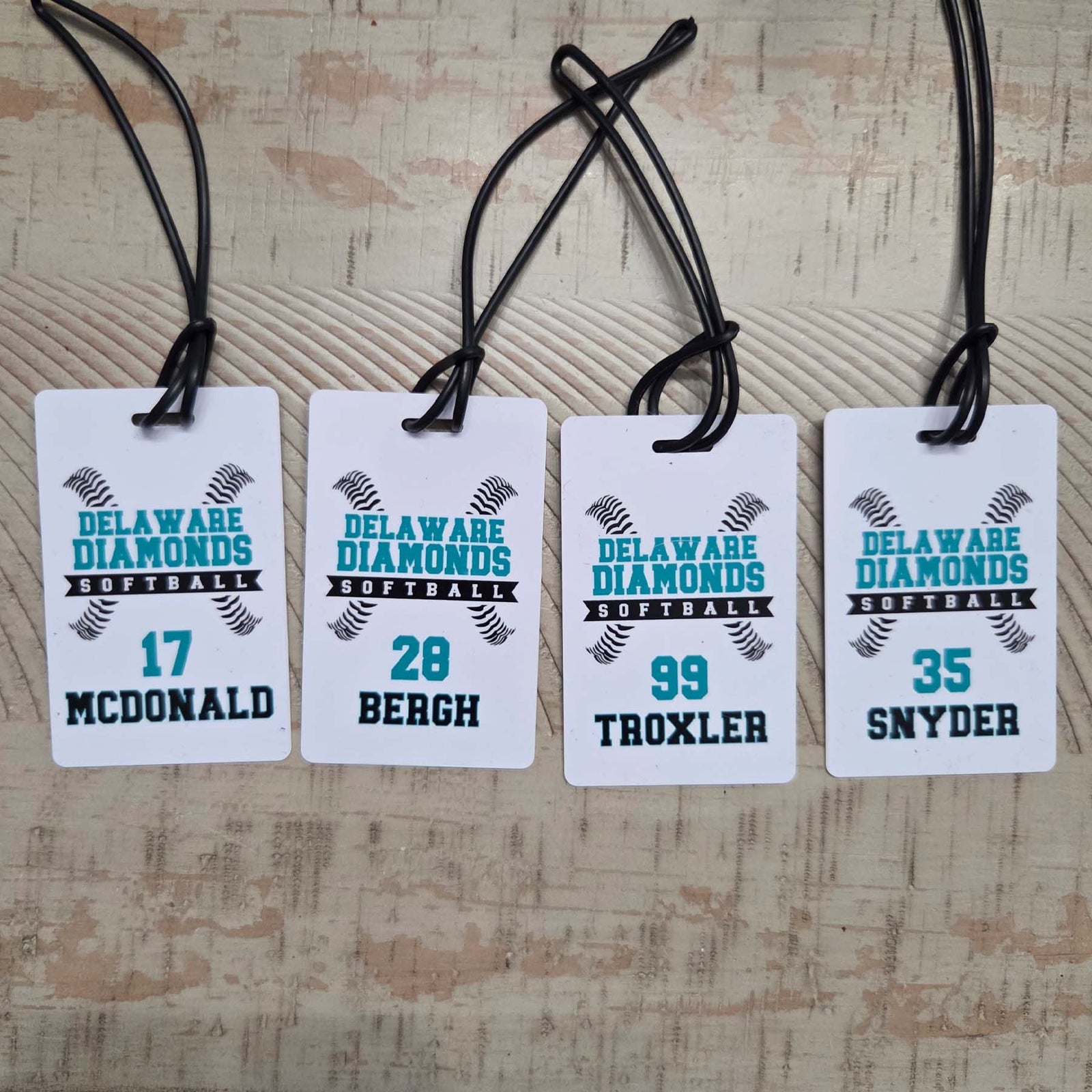 Softball Team Sports Bag Tag 3