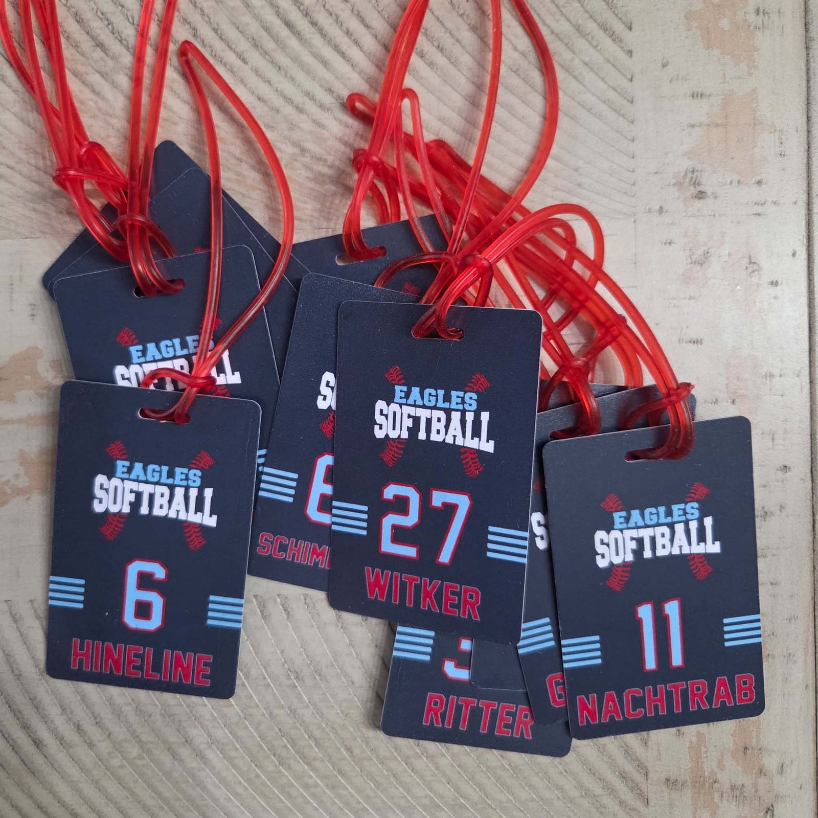Softball Team Sports Bag Tag