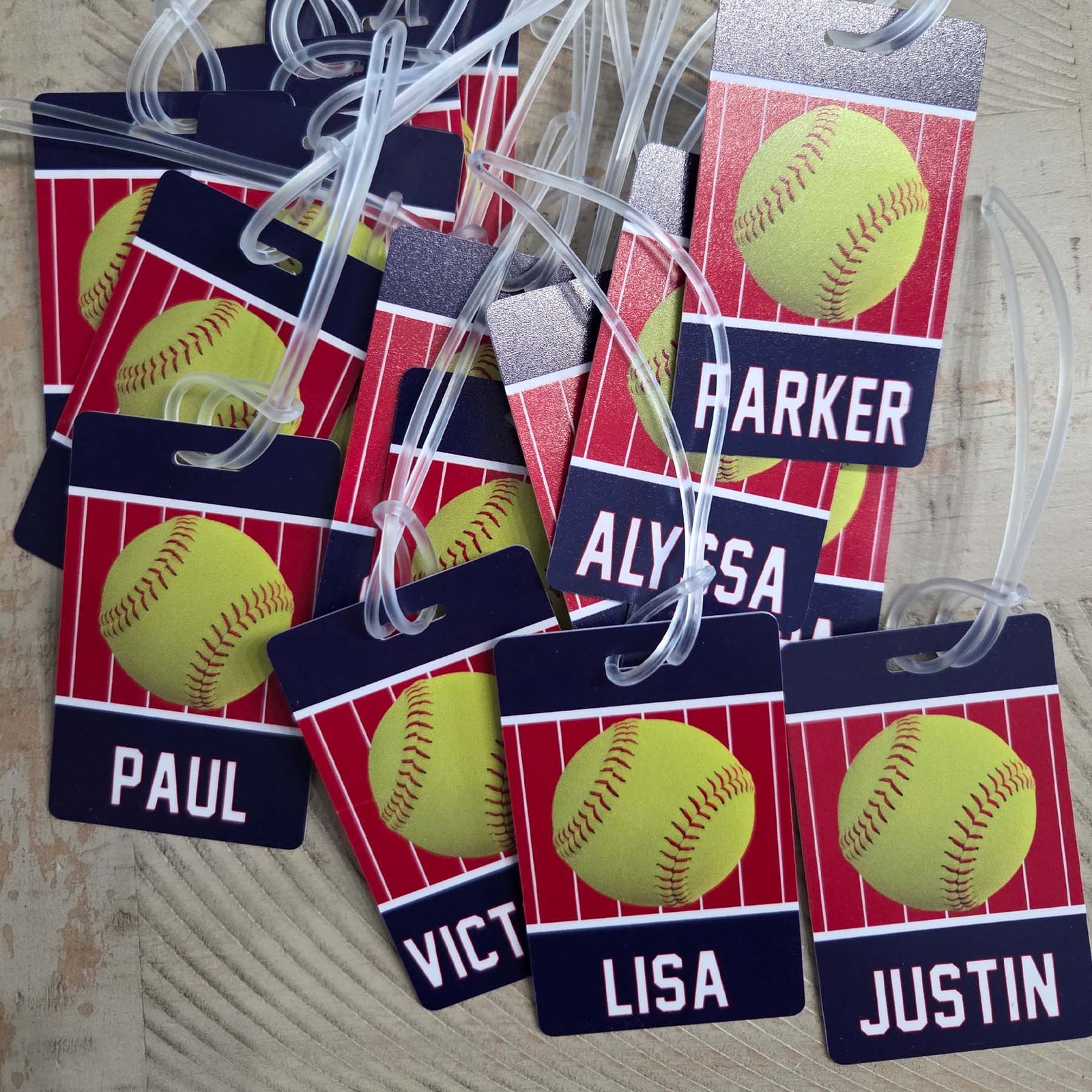 Softball Team Sports Bag Tag