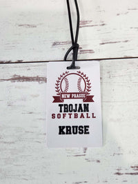 Softball Team Sports Bag Tag 4