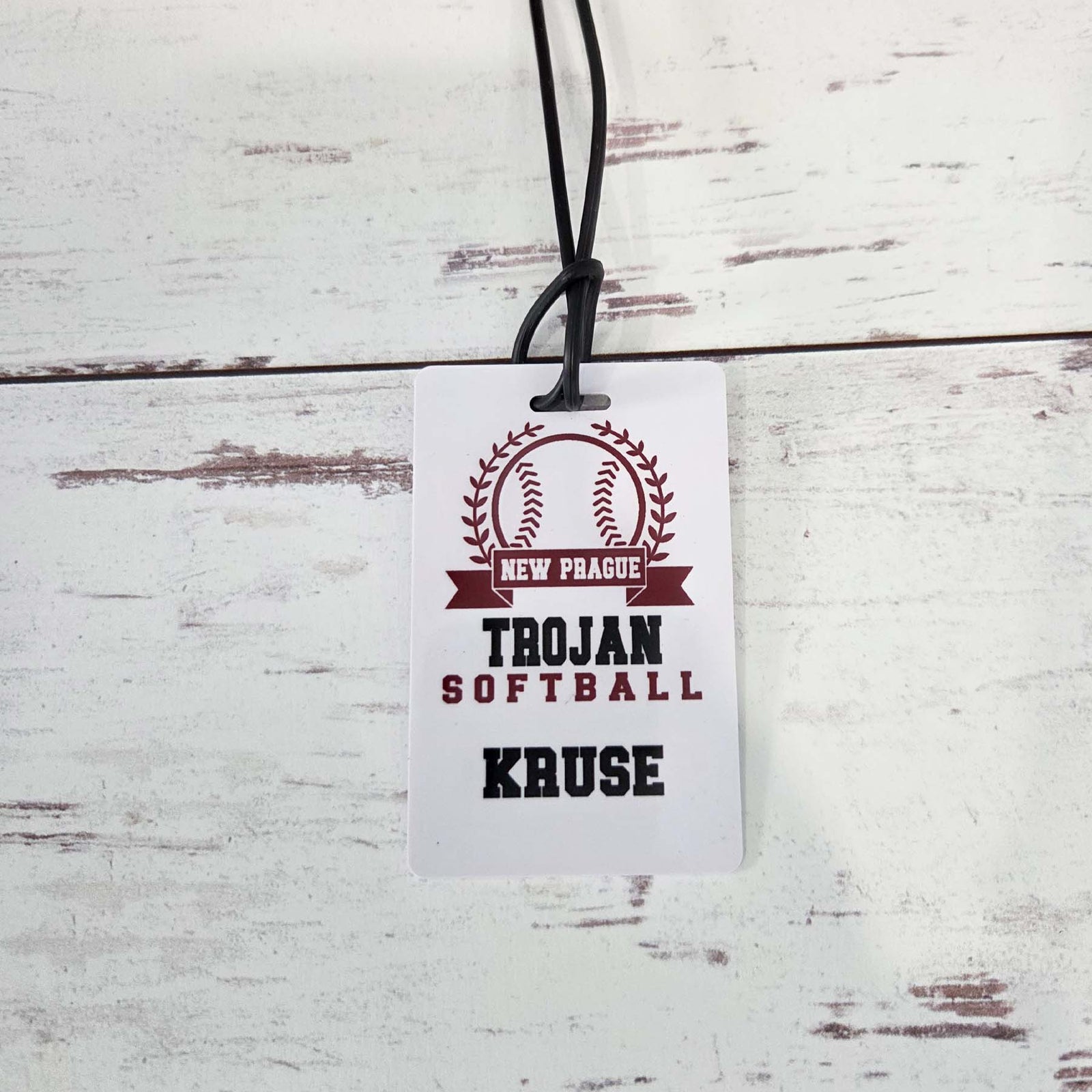 Softball Team Sports Bag Tag 4