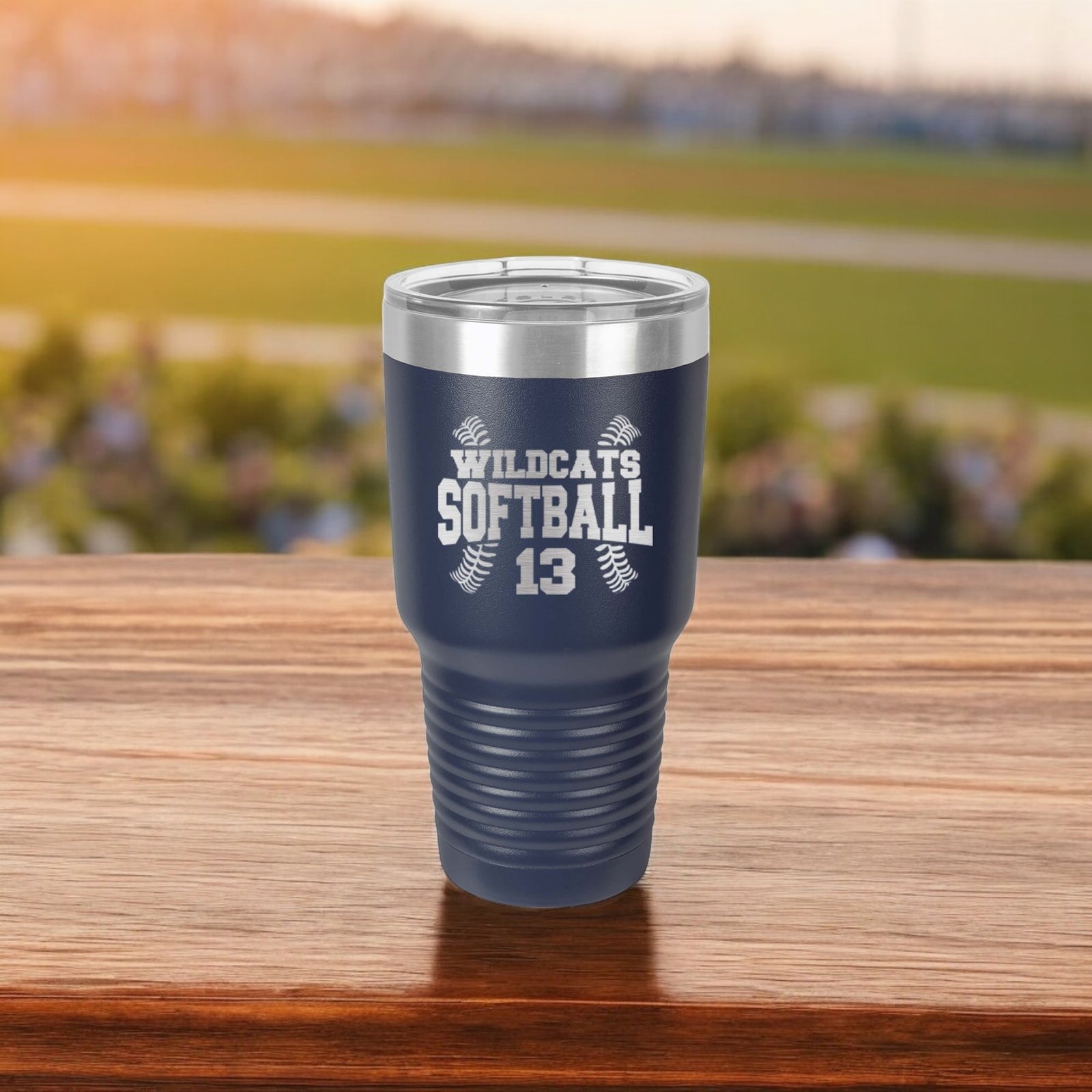 Softball School Mascot - Engraved Polar Camel Tumbler or Water Bottle