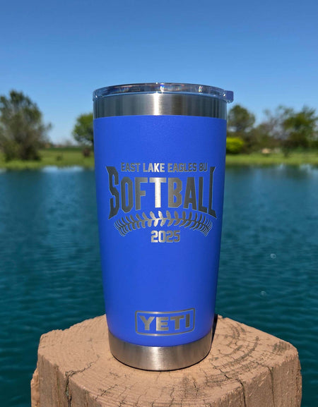 Softball School Mascot - Engraved YETI Tumbler
