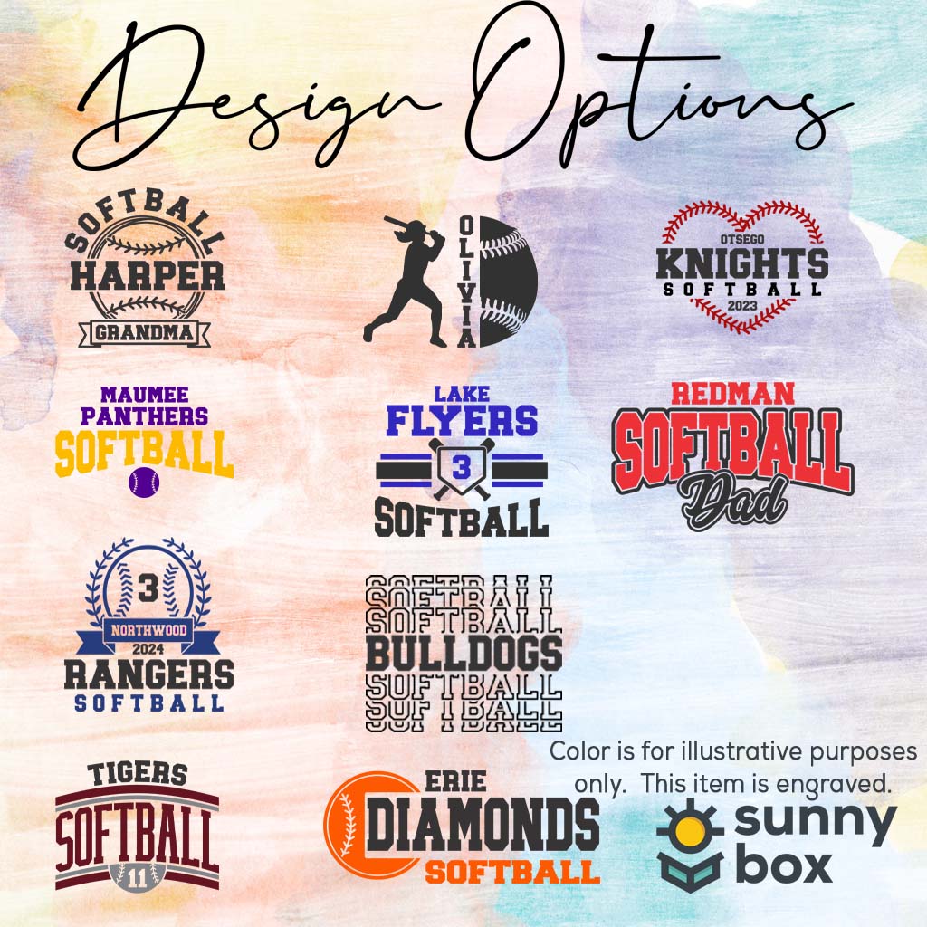 Softball School Mascot - Engraved Polar Camel Tumbler or Water Bottle