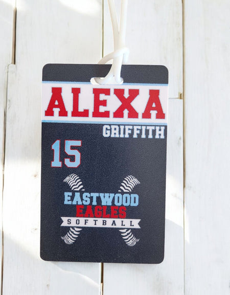 Custom Softball Team Sports Luggage Bag Tag