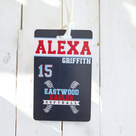 Custom Softball Team Sports Luggage Bag Tag