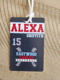 Custom Softball Team Sports Luggage Bag Tag