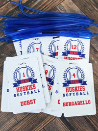 Softball Team Sports Bag Tag 4