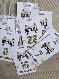 Softball Team Sports Bag Tag