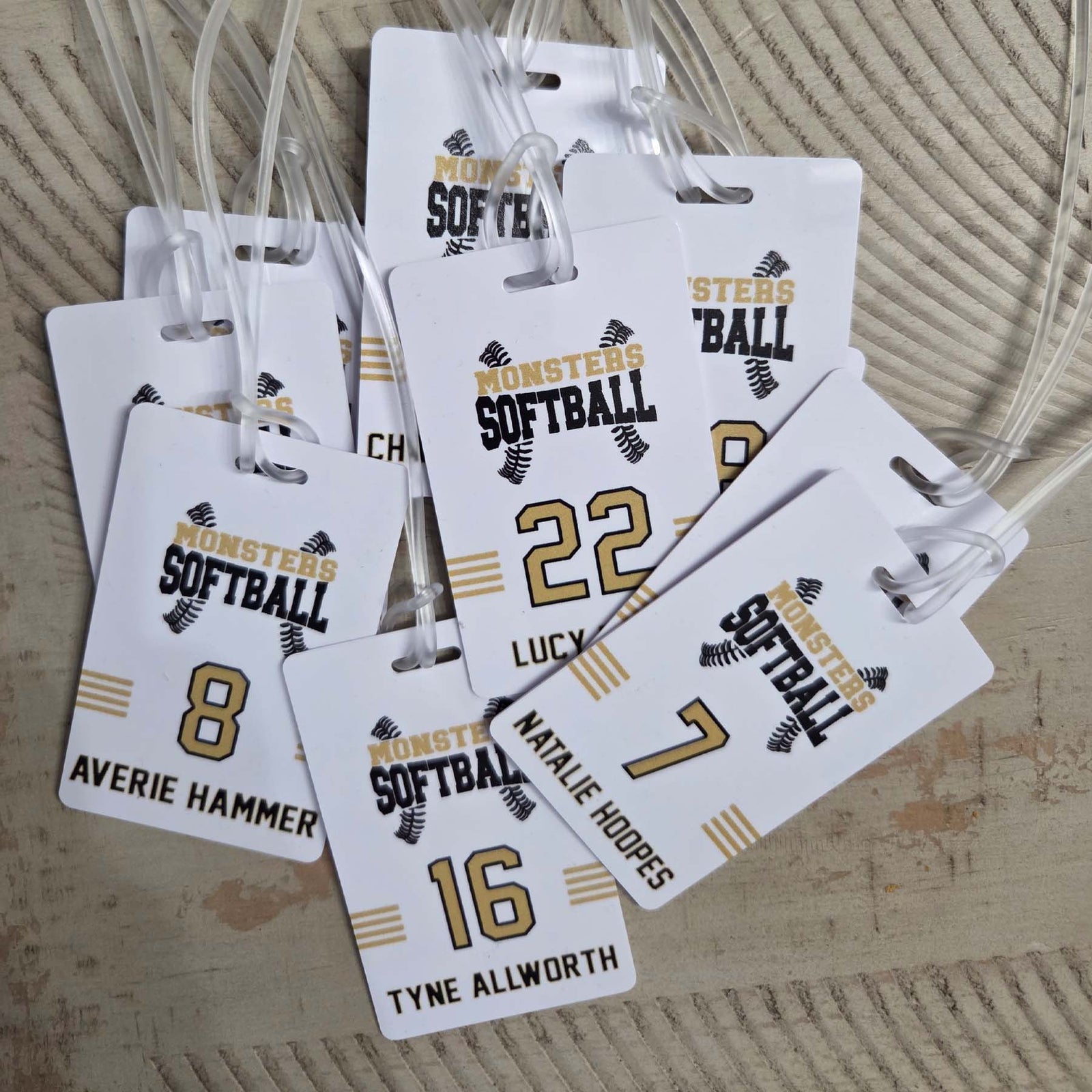Softball Team Sports Bag Tag