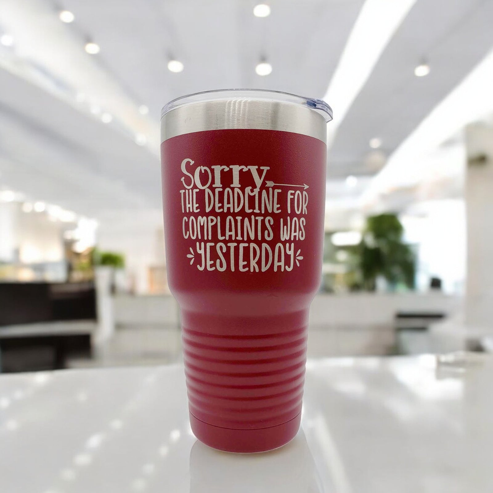 Sorry the deadline for complaints was yesterday - funny engraved polar camel tumbler by sunny box