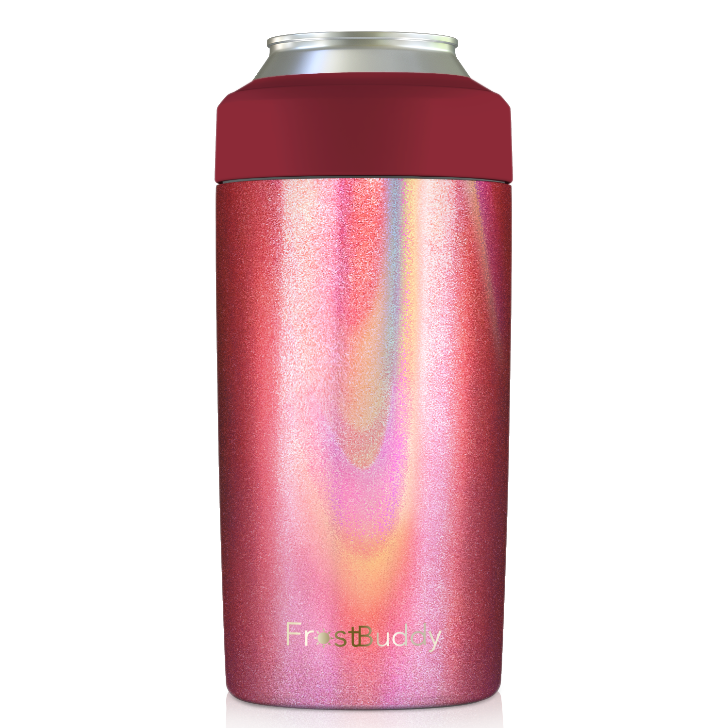 Engraved Frost Buddy Universal Can Cooler Sparkling Maroon by Sunny Box