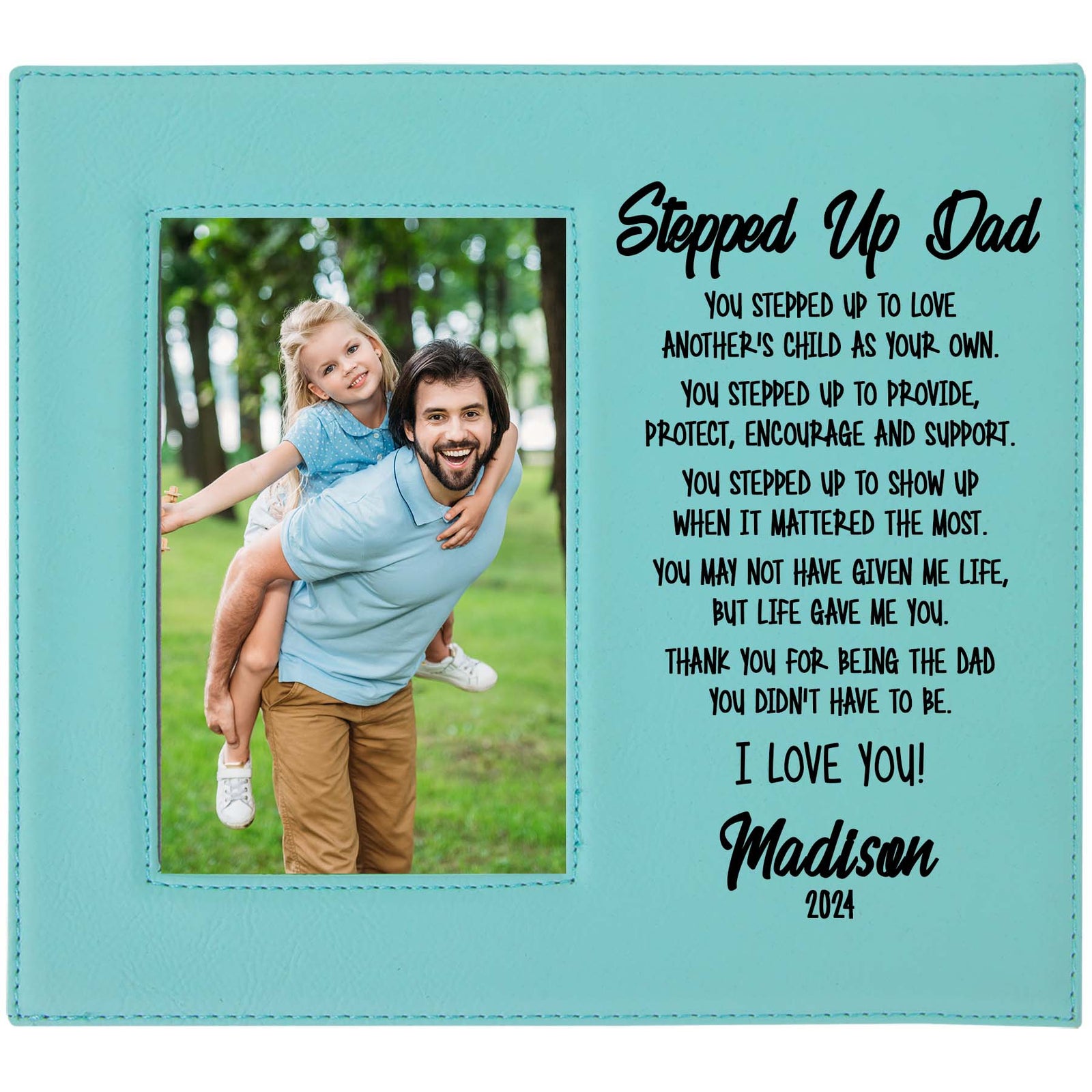 Stepped Up Dad - Personalized Stepdad Picture Frame by Sunny Box