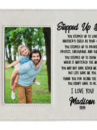 Stepped Up Dad - Personalized Stepdad Picture Frame by Sunny Box