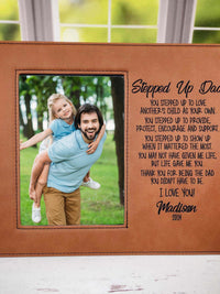 Stepped Up Dad - Personalized Stepdad Picture Frame by Sunny Box