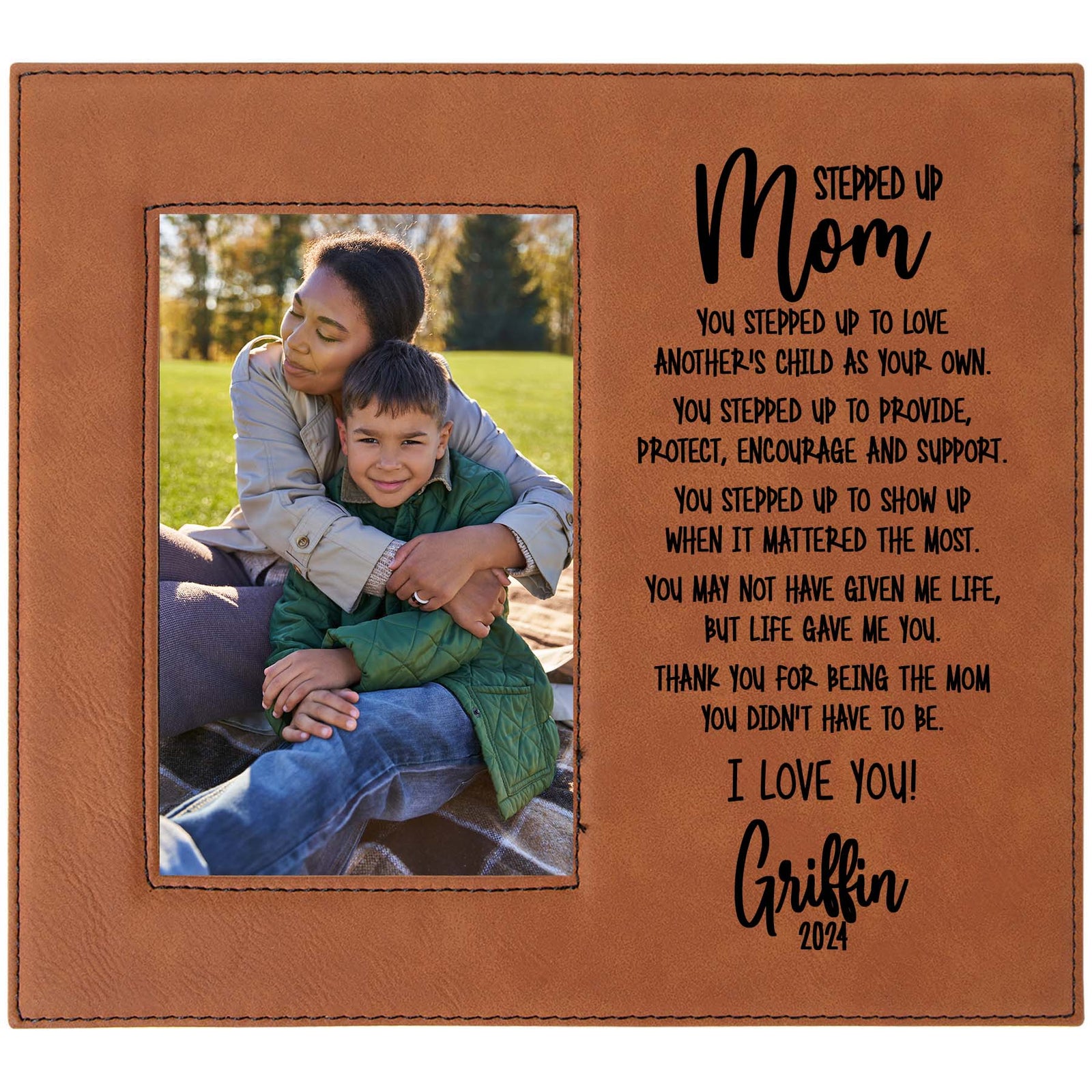 Stepped Up Mom - Personalized Stepmom Picture Frame by Sunny Box