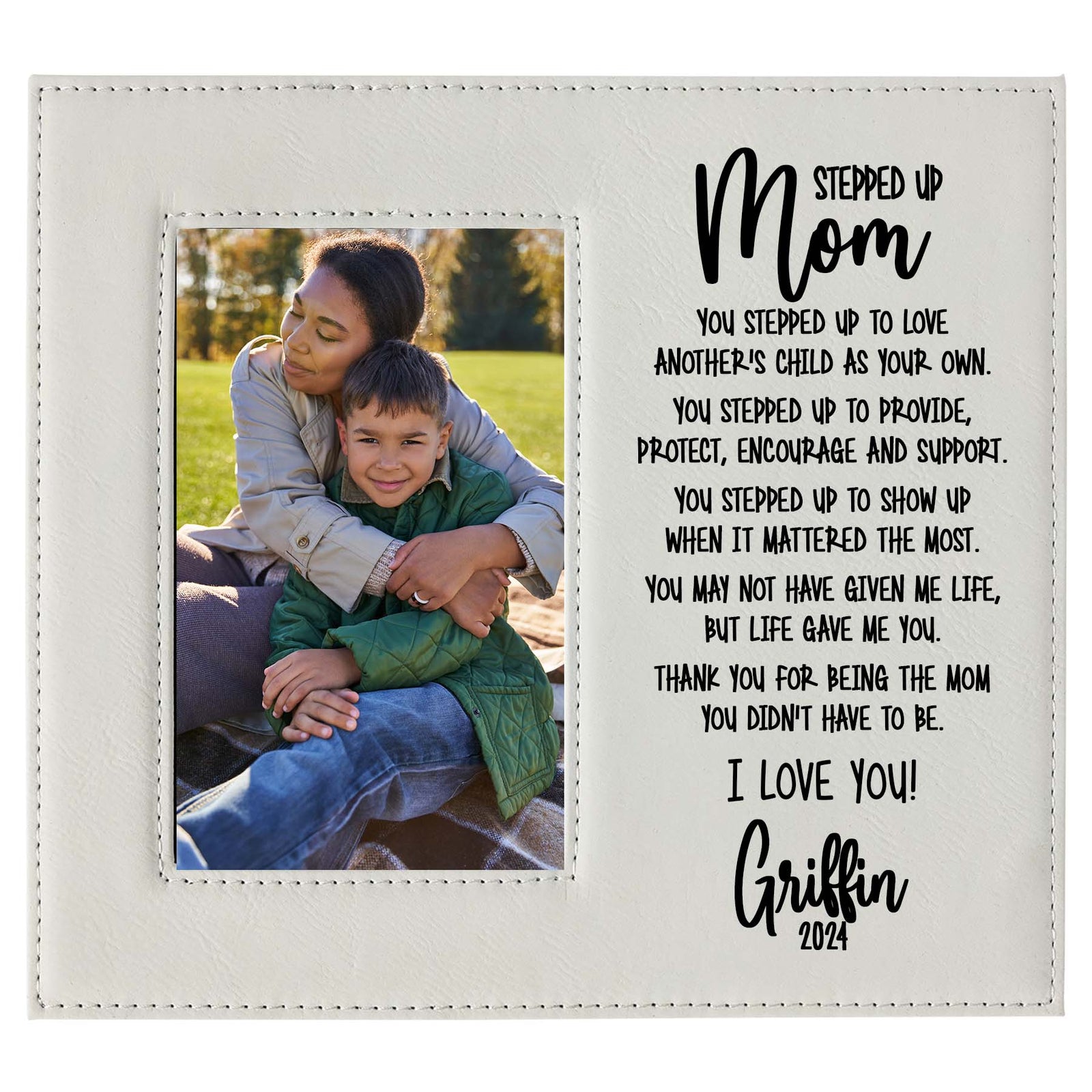 Stepped Up Mom - Personalized Stepmom Picture Frame by Sunny Box