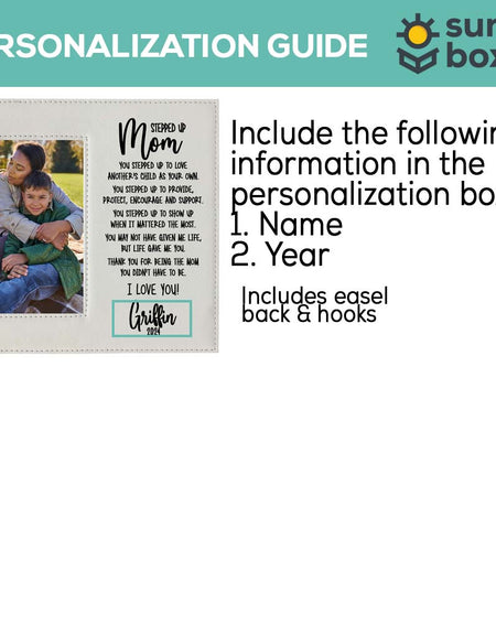 Stepped Up Mom Leatherette Wide Picture Frame