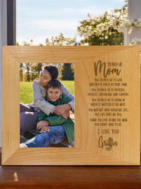 Stepped Up Mom Custom Engraved Picture Frame for Step Mom by Sunny Box
