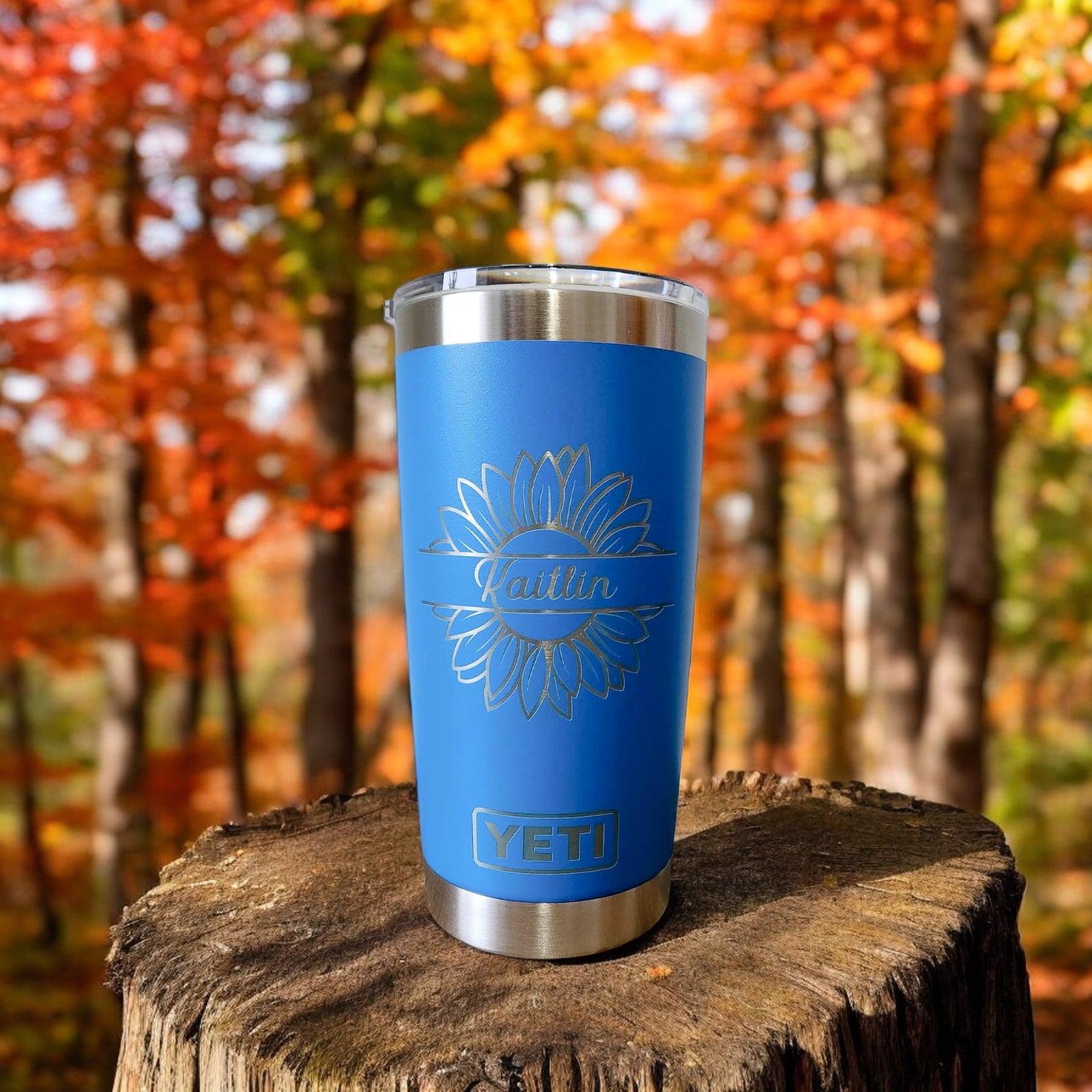Sunflower Personalized Engraved YETI Tumbler