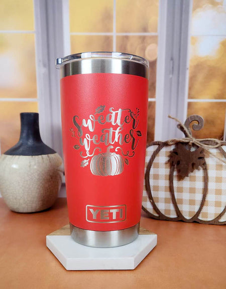 Sweater Weather Engraved YETI Tumbler